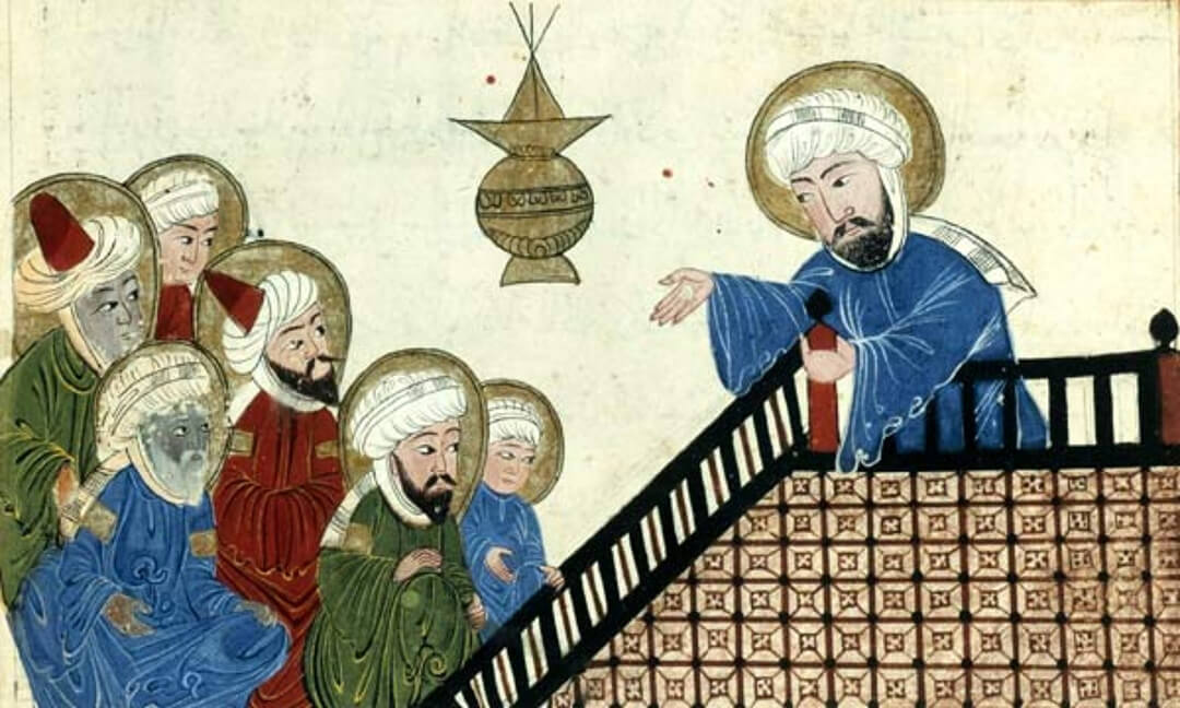 Мухаммед с учениками (копия XVII века)