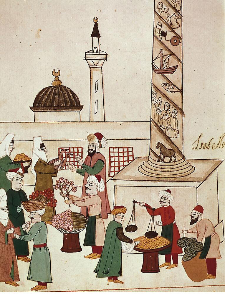 Базар в Стамбуле (XVI век)
