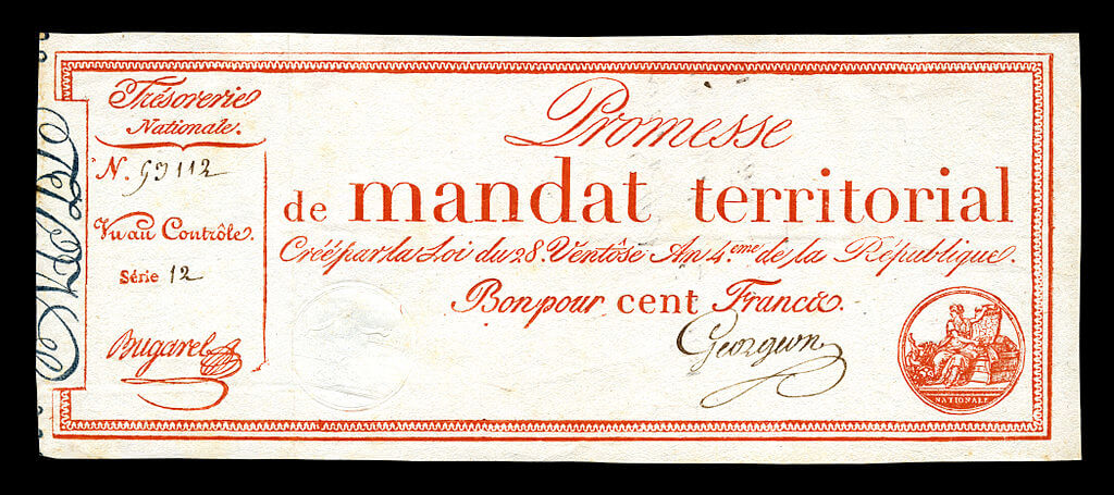 ​​​​​​​Территориальный мандат достоинством 100 франков